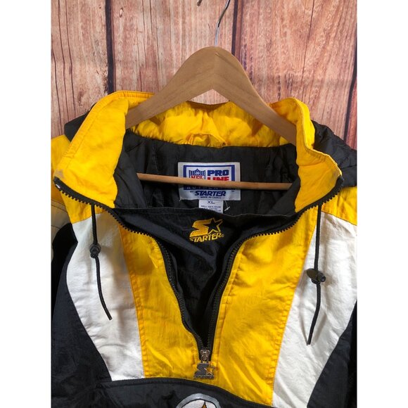 Vintage Pittsburgh Steelers Starter Pro Line Pullover 1990s Jacket Mens XL (24a2 - Picture 9 of 10